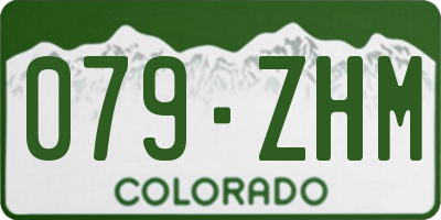 CO license plate 079ZHM