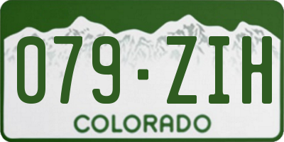 CO license plate 079ZIH