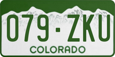 CO license plate 079ZKU