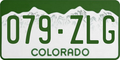 CO license plate 079ZLG