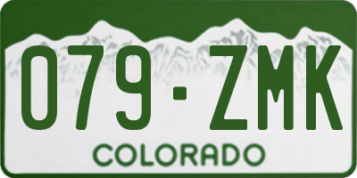 CO license plate 079ZMK