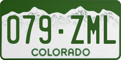 CO license plate 079ZML