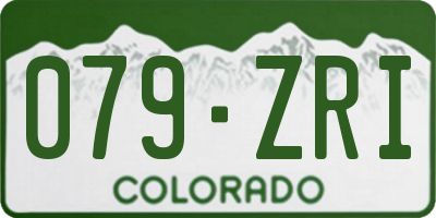 CO license plate 079ZRI