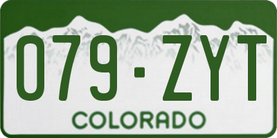 CO license plate 079ZYT