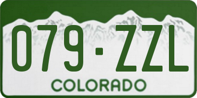 CO license plate 079ZZL