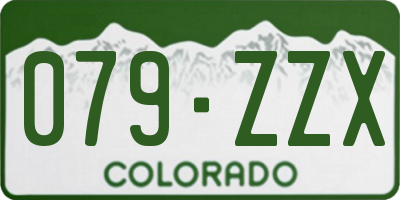 CO license plate 079ZZX