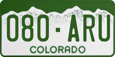 CO license plate 080ARU
