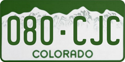 CO license plate 080CJC