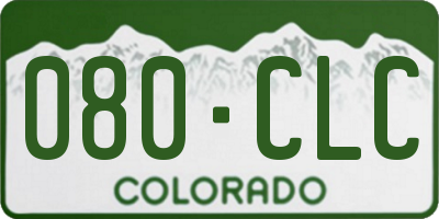 CO license plate 080CLC