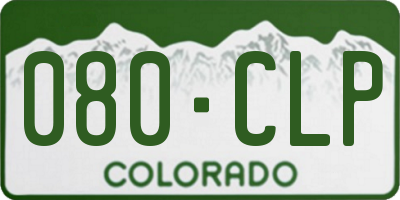 CO license plate 080CLP