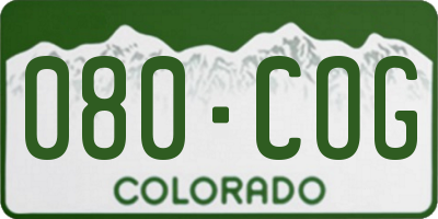 CO license plate 080COG