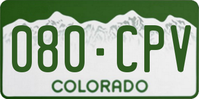 CO license plate 080CPV
