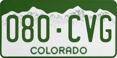 CO license plate 080CVG