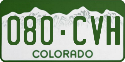 CO license plate 080CVH