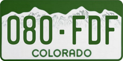CO license plate 080FDF