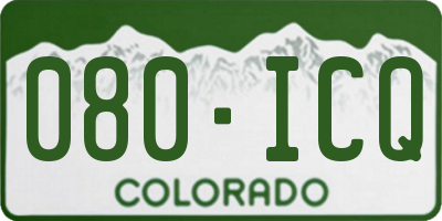 CO license plate 080ICQ