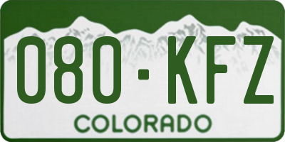 CO license plate 080KFZ