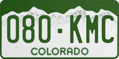 CO license plate 080KMC