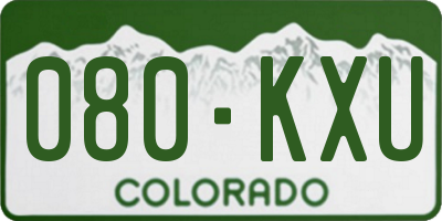 CO license plate 080KXU