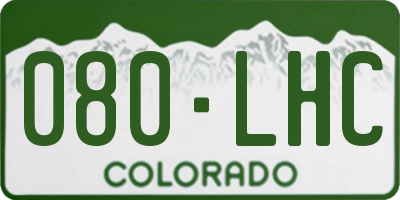 CO license plate 080LHC