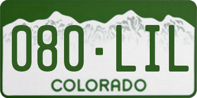 CO license plate 080LIL