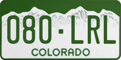 CO license plate 080LRL