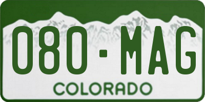 CO license plate 080MAG