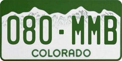 CO license plate 080MMB