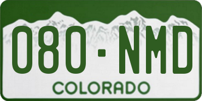 CO license plate 080NMD
