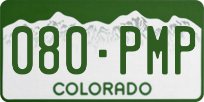 CO license plate 080PMP