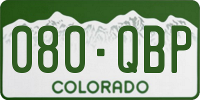 CO license plate 080QBP