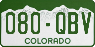 CO license plate 080QBV
