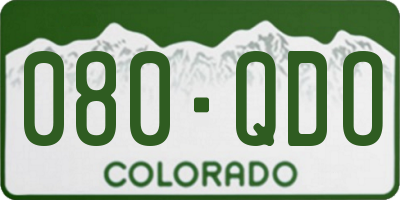 CO license plate 080QDO