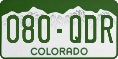 CO license plate 080QDR