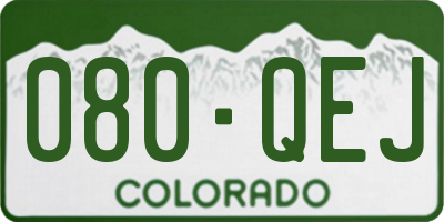 CO license plate 080QEJ