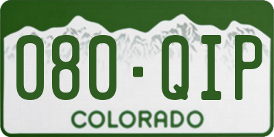 CO license plate 080QIP