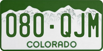 CO license plate 080QJM