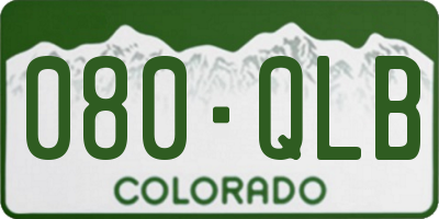 CO license plate 080QLB