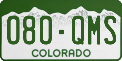 CO license plate 080QMS
