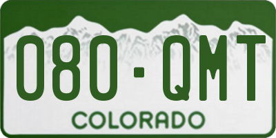 CO license plate 080QMT