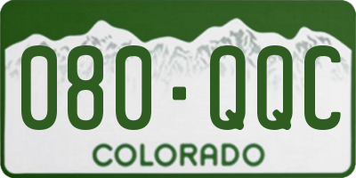 CO license plate 080QQC