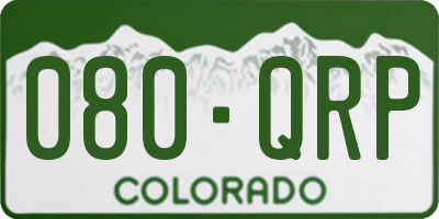 CO license plate 080QRP
