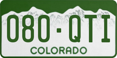 CO license plate 080QTI