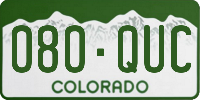 CO license plate 080QUC