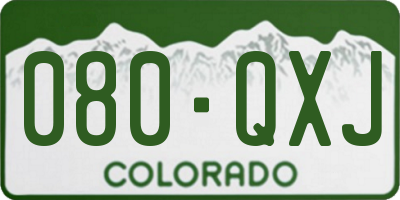 CO license plate 080QXJ
