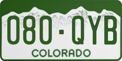 CO license plate 080QYB