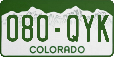 CO license plate 080QYK