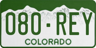 CO license plate 080REY