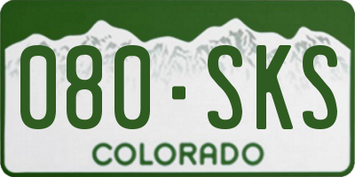 CO license plate 080SKS