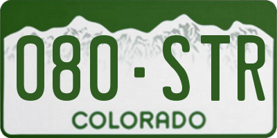 CO license plate 080STR